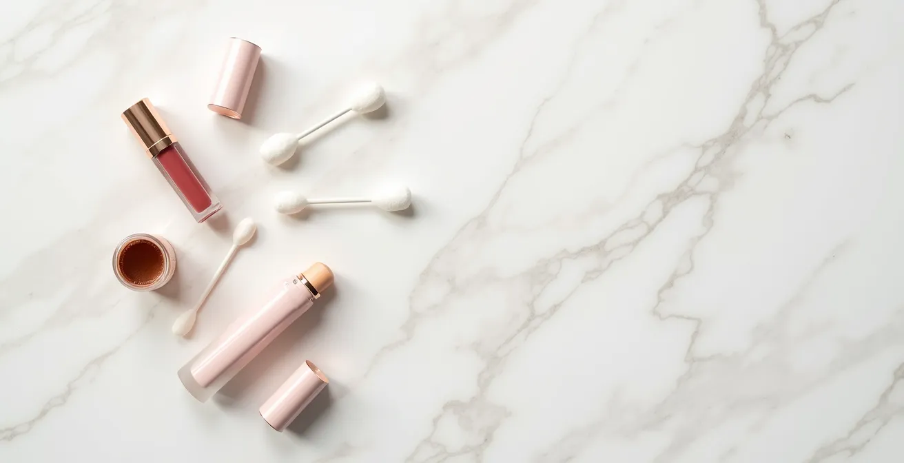 Kit profesional de retoque de labial mate con bastoncillo, bálsamo y técnica de aplicación precisa