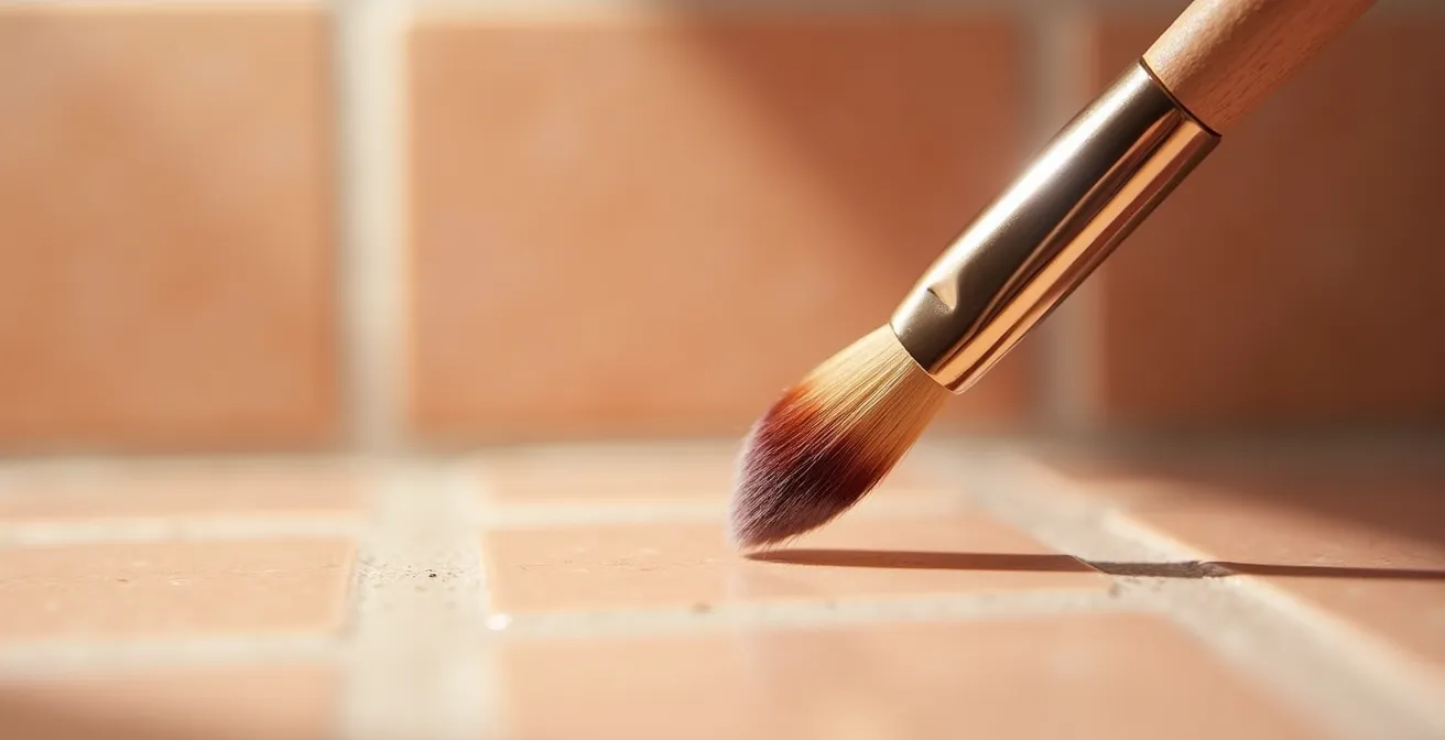 Aplicación precisa de corrector en imperfección puntual con pincel fino